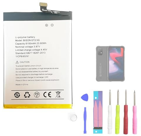 Aousavo Bison GT2 5G batería de repuesto compatible con UMIDIGI Bison GT2 5G Smartphone con kit de repuesto gratuito