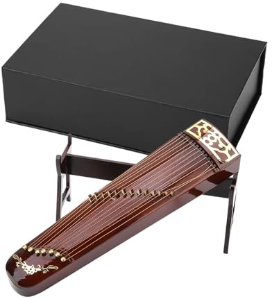 BORDSTRACT Mini Koto in Legno, Modello di Strumento Musicale in Miniatura con Custodia Decorazione di Case di Gioielli Artigianali Per Case delle Bambole