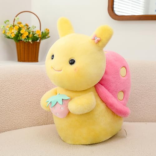 Plüschtier Schnecken Kuscheltiere, Schnecken Stofftier Süße Schnecken Plüsch Spielzeug Weiche waschbare Plüschtier für Freund Freundin Kinder zum Verschenken (Rosa,22 cm)