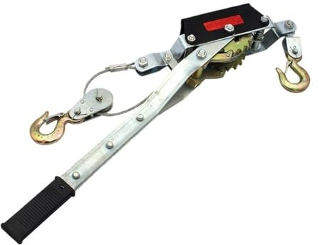 Manual Winches 1-4 Ton Wire Hand Power Puller Tighten Tool, Steel Cable ar Winch Puller Mini Tightener Double Hook Lifting Tools(2 Ton)