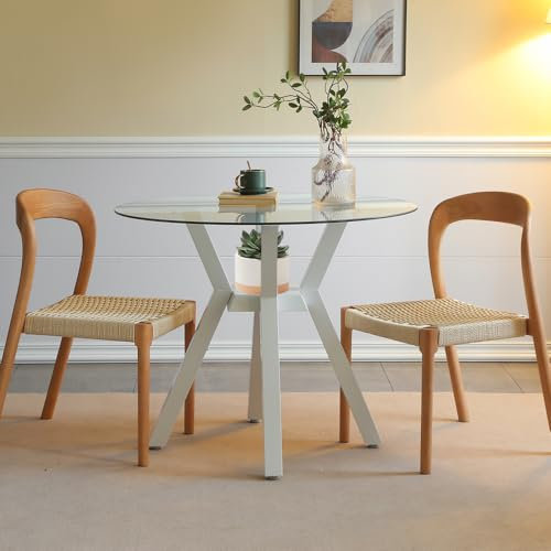 sumatos Base de table basse moderne en métal de 71,1 cm, pieds de table de salle à manger en verre, marbre et bois – Pieds de meubles robustes pour la maison, la cuisine, le bureau (blanc)