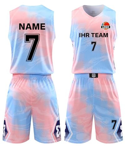 LAIFU Custom Basketball Trikot für Männer Personalisieren Sie Ihren Eigenen Namen,Team-Logo,Entworfen für Männer, Frauen,Jungen und Mädchen Basketballwesten