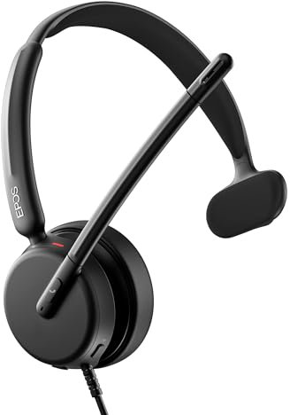 EPOS IMPACT 430 Mono On-Ear Wired USB C and USB A Headset with Noise-Canceling Mic, Plug-and-Play, High-Quality Audio, Lightweight Comfort, Perfect for Remote Work, Office Calls & Zoom Meetings