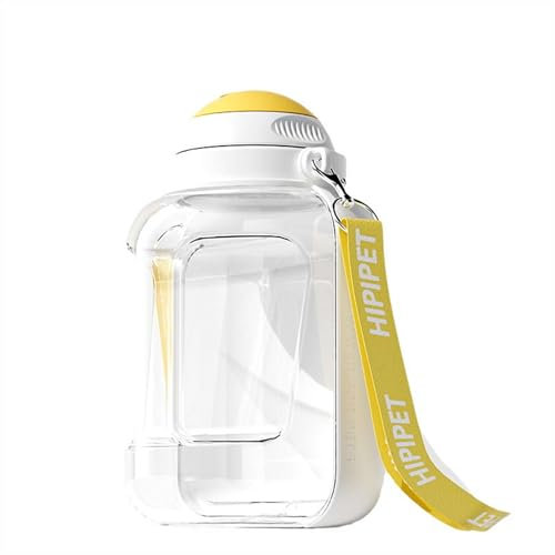 GIBZ Grande Bouteille d'eau Portable pour Chien, Distributeur de Boisson Pliable pour en Plein Air Balade Voyage, Blanc, 1L
