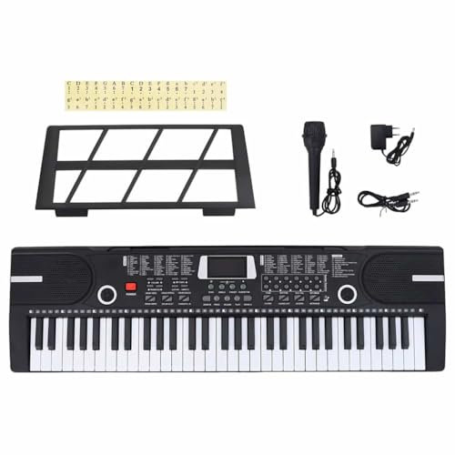 vidaXL 61 Tasten Klavier Elektrisches Keyboard mit Notenständer Kinder, Klaviertastatur, Klaviertastatur für Anfänger, Musikinstrumententastatur