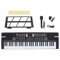 vidaXL 61 Tasten Klavier Elektrisches Keyboard mit Notenständer Kinder, Klaviertastatur, Klaviertastatur für Anfänger, Musikinstrumententastatur