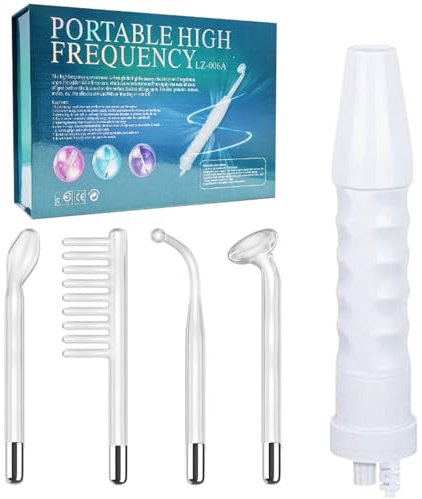 Alta Frequenza Viso, High Frequency Wand Hair 4 In 1 Radiofrequenza Viso Professionale Alta Frequenza Portatile, Per Trattare L'Acne, Rassodare La Pelle E Ridurre La Caduta Dei Capelli