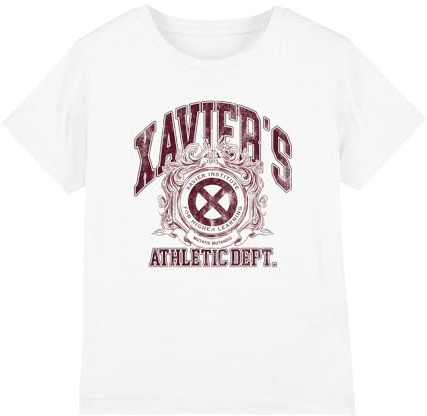 Marvel Boy's X-Men Professor Xaviers Athletic Dept Red Unisex Kids T Shirt T-Shirt