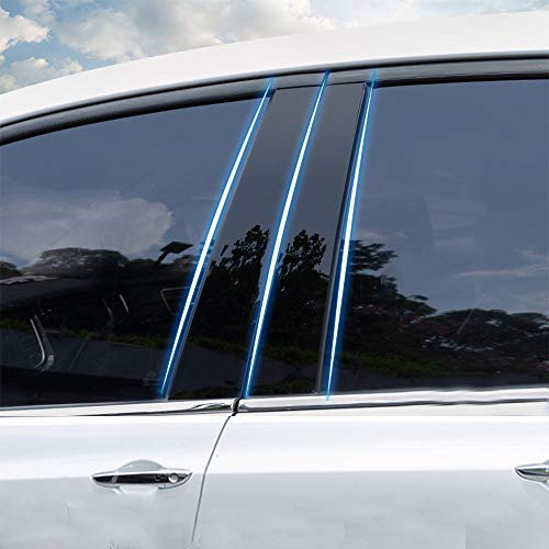 BOLTRY Automobile Door Window Pillar Post Trim B Pillar Molding Trim Fit for Jaguar XF 2008-2015/XE 2016-2023 6PCS