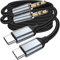 2 Pack USB C auf Aux Kabel 1M, USB C auf 3.5mm Aux Kabel Typ-C Audio Klinkenkabel Adapterkabel auf 3.5mm Jack für iPhone 16 15, für Galaxy S23/S22/S21, Huawei P40/P30, Home/Car Stereos usw