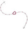 MILOR Bracciale tennis donna in Argento 925 placcato platino con zirconi bianchi e fucsia a cuore – Gioielli donna made in Italy – Regalo per Festa della mamma, compleanno, anniversario