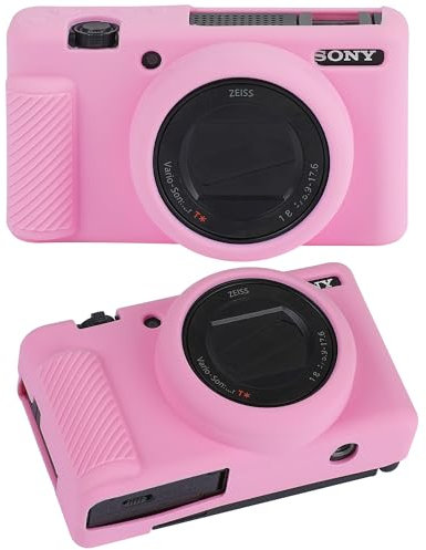 ZV-1F Camera Case, Soft Silicone Protective Case for Sony ZV1F/ZV-1M2/ZV-1 Mark II (NOT for ZV1) Vlog Camera, Lightweight ZV1F Cover (Pink)