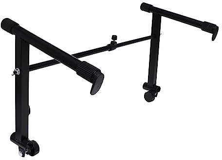 Hemobllo Support Clavier Double Pied Fer Robuste Pour Piano Électronique Avec Protection Antidérapante Léger Et Facile à Installer