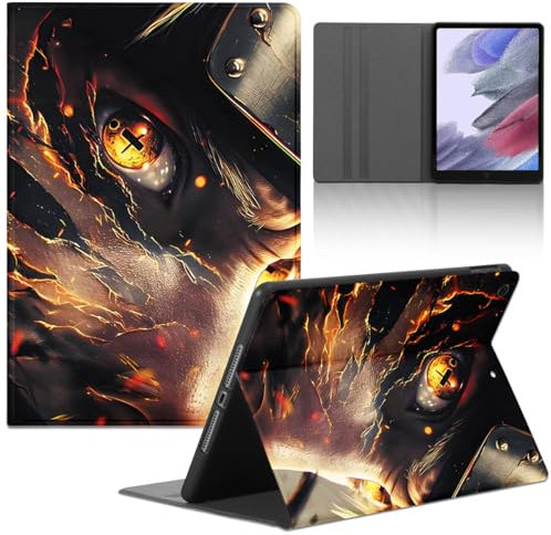 Manga Tablet Coque pour Apple iPad Pro 11 2018 11'', Anime Naruto Eyes Muster Designs Housse de Anti-Collision Protection en Cuir PU Flip avec Fonction Support Antichoc TPU Cartoon Cover