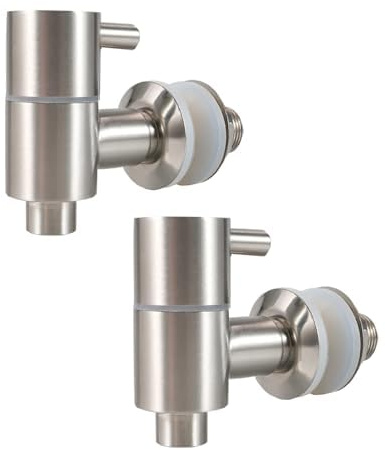2 Stück Getränkespender Zapfhahn Ersatz Weinfass Wasserhahn Edelstahl Ersatz Wasserhahn für Kalte und Heiße Getränke,getränkespender Zapfhahn für Bierfass, Glas, Trinkbrunnen(16 mm)