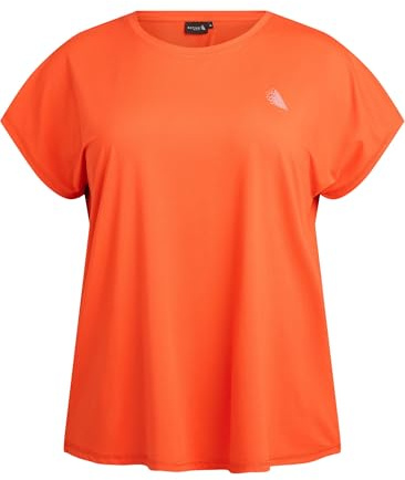 Zizzi Active by Damen Große Größen T-Shirt Kurze Ärmel Größe Gr S Red Alert