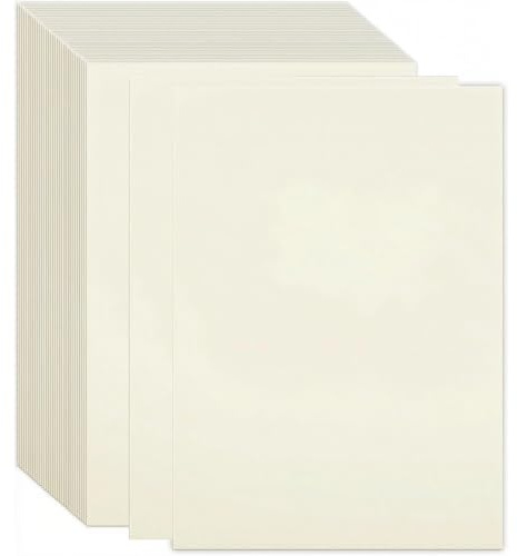 SHIQUAN Druckerpapier Elfenbein Din A4, 250 g/m², 50 Blatt | Verstärkt A4, Glatte Oberfläche, Papier mit hoher Dichte, Bastelpapier für Malen Kartenherstellung Scrapbook Basteln