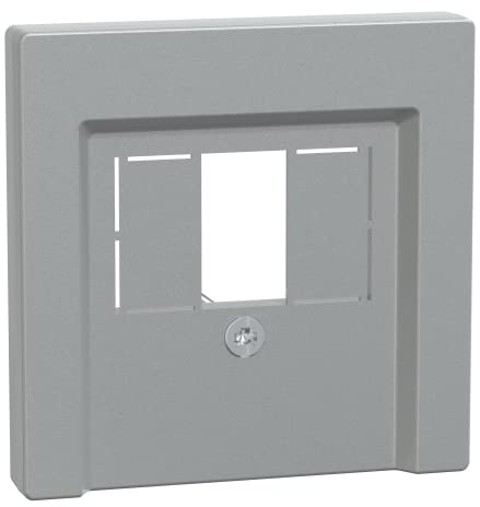 Schneider Electric Merten Zentralplatte für TAE/Audio/USB, 297960 | System M, aluminium