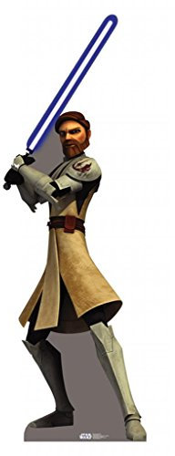 Advanced Graphics Obi-Wan Kenobi Aufsteller, Einfarbig, Pappe, Standee, Sternenkrieger-Figur, Wanddekoration, Weltraum, ca. 240 x 81 cm H/B