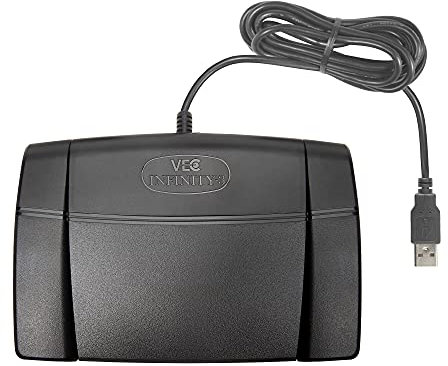 Infinity Executive Communication Systems 3 USB Foot Pedal Control with Computer Plug In, one unit