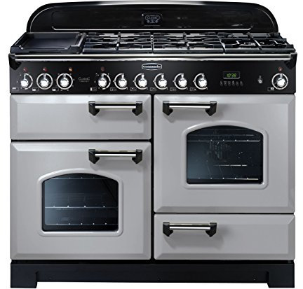 Rangemaster CDL110DFFRP/C Freestanding A Rated Dual Fuel Range Cooker -Royal Pearl