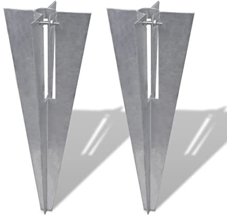 vidaXL 2X Pfostenträger 34 mm Einschlaghülse Bodenhülse Hülse für Zaunpfosten