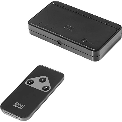 One for All HDMI-Switch von One for All - bis zu 3 HDMi-Geräten- schwarz SV 1630