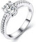 EVER FAITH® 925 Sterling Silber klassisch rund Cut CZ Engagement Ring - Größe 54 (17.2) N06649-2