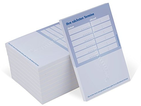 Terminblock Trend (10 Blöcke) je 50 Terminzettel für Ärzte, Heilpraktiker, Physio, Massage