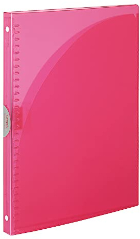 Kokuyo Campus Slide Binder, Adapt Slim, Double Pockets, A4, 30 Holes, Up to 65 Sheets, Pink, Japan Import (RU-AP171P)