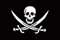Drapeau pirate avec sabre - XXL - 150 x 250 cm