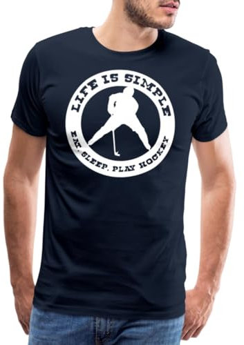 Eat Sleep Play Hockey Life is Simple Männer Premium T-Shirt