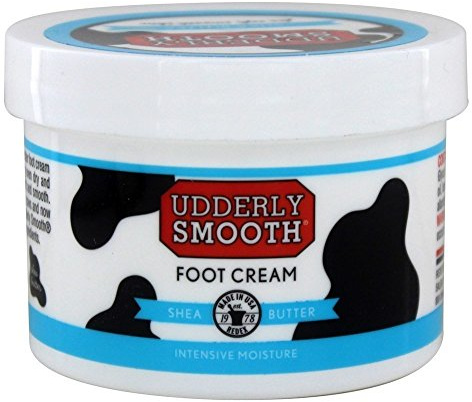 UDDERLY SMOOTH Foot Cream with Shea Butter, Lightly Scented, 8 Ounce Jar