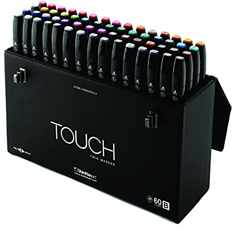 ShinHanart Touch Twin Marker 60A Colors 60er Set Grafikmarker Box Design