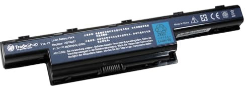 Hochleistungs Laptop Notebook Akku 10,8V/11,1V 6600mAh für Acer Aspire 5750 5750G 7551G 7551 7551 ersetzt AS10D51 LC.BTP00.123 AS10G3E AK.006BT.075 AS10D73 AK.006BT.080