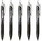 Uni-Ball Jetstream RT Druckkugelschreiber, Gummigriff, 1 mm, schwarze Tinte, 5 Stück