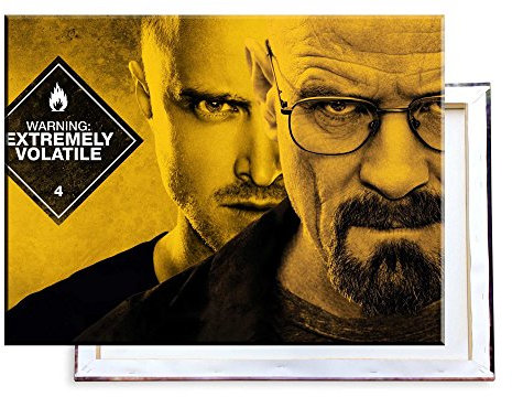 Unified Distribution Breaking Bad - Walter White & Jesse Pinkman - 80x60 cm - Bilder & Kunstdrucke fertig auf Leinwand aufgespannt und in erstklassiger Druckqualität