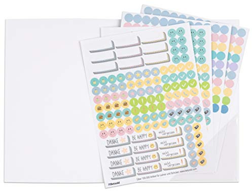 Betzold - Sticker zum Design-Schulplaner, 4 Bögen - Lehrerkalender Zubehör