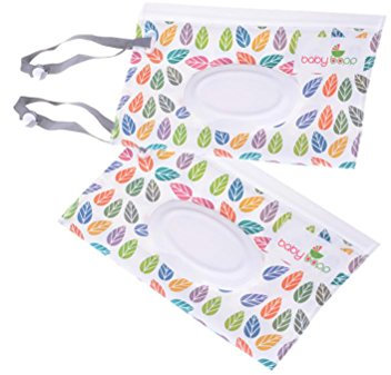 2 Stück Wiederverwendbar Baby Feuchttücher Spender Reise Pflegetücher-Boxen Nachfüllbar Wet Wipe Pouch Bag Tasche