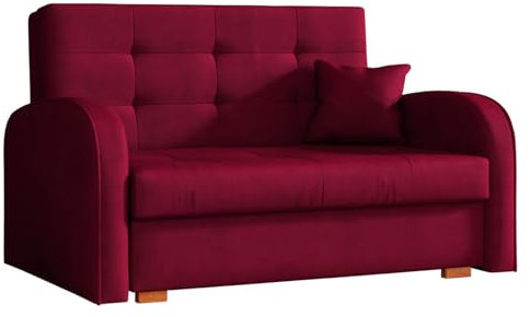 Mirjan24 Schlafsofa Viva Gold II mit Bettkasten, 2 Sitzer Polstersofa mit Schlaffunktion inkl. Kissen, Sofa, Sofagarnitur, Bettsofa, Wohnlandschaft, Farbauswahl (Kronos 02)