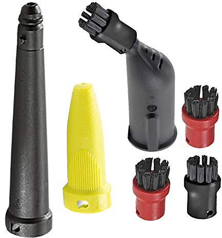 SPARES2GO Hand Tool Nozzle Set + Bristle Brushes for Karcher Easyfix SC1 SC2 SC3 SC4 SC5 Series Steam Cleaner