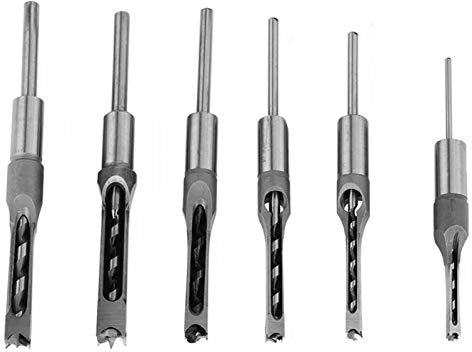 lyrlody Pack 6 Forets Carrés Acier Rapide pour Métal Bois - Set Section Carrée HRC 48-50