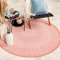FRAAI | Home & Living In- & Outdoor Teppich Rund - Summer Azteca Rosa - Wetterfest - Polypropylen - Flachgewebe - Balkon, Garten/Terrasse - Terrasse - Rug