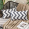 MIULEE 2er Set Outdoor Kissenbezüge Wellen Gestreift Kissenbezug wasserdichte Kissenhülle Dekokissen Sofakissen Dekorativ Couchkissen Bezug für Sofa Wohnzimmer Balkon Garten 30x50 cm Dunkelgrau