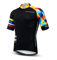 Herren Radtrikot Bike Shirt Tops Kurzarm Kleidung, Gitter, 3X-Groß