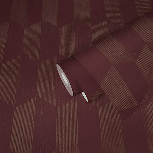A.S. Création Retro Tapete Rot Gold Leicht Glänzend 385925 Vintage Vliestapete mit Struktur 10,05x0,53m 385925