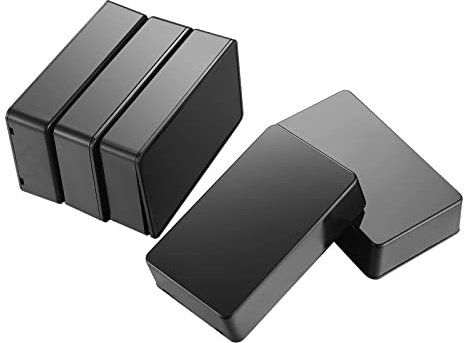 Plastic Project Box,Toolzia Small Junction Box Abs Waterproof Electronics Project Boxes Electrical Connection Box for Electronics Power Instrument Case Box(60X36X25 mm/Black)