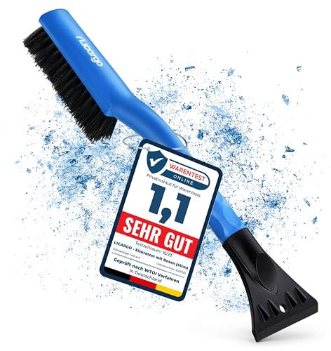 LICARGO Eiskratzer Auto mit Besen XL [41cm] [Made in EU] | Lackschonende Borsten & große Kante | Schneebesen Auto, Eiskratzer Auto mit Besen, Scheibenkratzer Auto Eis Kratzer Auto, Auto Winter Zubehör