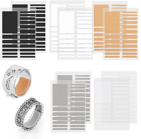 10 Sheets Ring Sizer Adjuster for Loose Ring 190 PCS Invisible Soft Ring Guards Resizer for Women Men Jewelry Sizer Ring Spacer Stickers Tightener Fit Wide Rings Set Tool