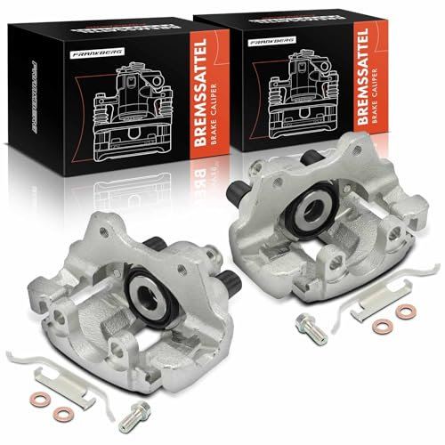 Frankberg 2x Bremssattel Bremszange Hinten Links Rechts mit Halter (Lochabstand Halterung 76.2mm) Kompatibel mit 3er E46 Z4 Coupe E86 Z4 Roadster E85 Replace# 34211165033